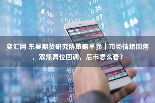 奕汇网 东吴期货研究所策略早参｜市场情绪回落，双焦高位回调，后市怎么看？