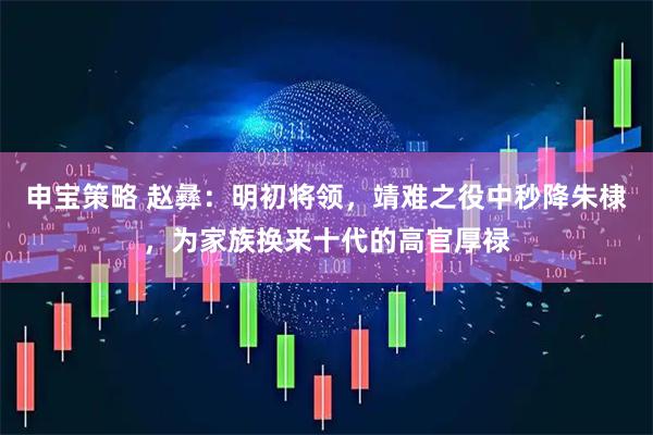申宝策略 赵彝：明初将领，靖难之役中秒降朱棣，为家族换来十代的高官厚禄