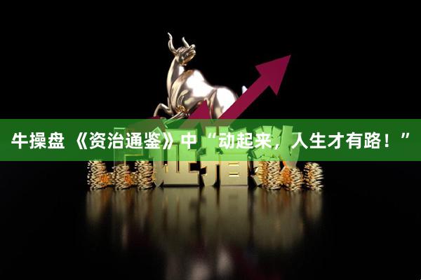 牛操盘 《资治通鉴》中 “动起来，人生才有路！”