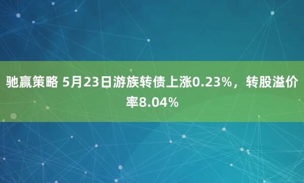 驰赢策略 5月23日游族转债上涨0.23%，转股溢价率8.04%